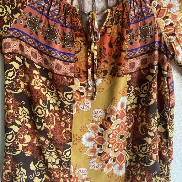 Cato Multicolor Bohemian Blouse - Picture 2 of 7